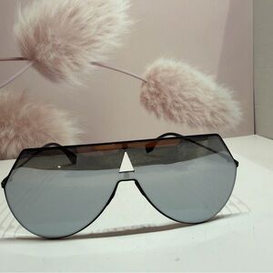 Fendi Black Mirrored FF 0193/S Shield Sunglasses
